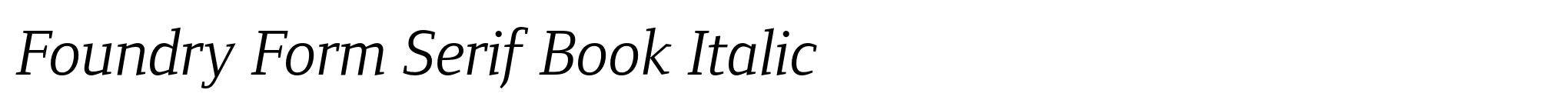 Foundry Form Serif Book Italic image